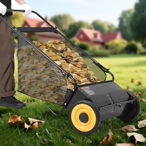 21-Inch Push Lawn Sweeper with 4 High-Speed Brushes