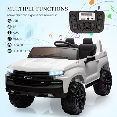 Jojoka Baby Car 24V 2-Seater Truck Licensed Chevrolet Silverado Ride On Toy w/Parent Remote Control